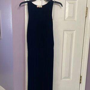 Elegant Navy Black Sleeveless Dress
